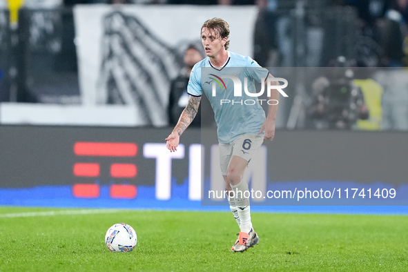 Nicolo' Rovella of SS Lazio during the Serie A Enilive match between SS Lazio and Cagliari Calcio at Stadio Olimpico on November 4, 2024 in...