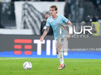 Nicolo' Rovella of SS Lazio during the Serie A Enilive match between SS Lazio and Cagliari Calcio at Stadio Olimpico on November 4, 2024 in...