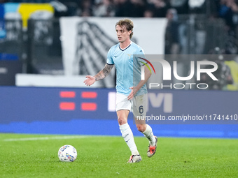 Nicolo' Rovella of SS Lazio during the Serie A Enilive match between SS Lazio and Cagliari Calcio at Stadio Olimpico on November 4, 2024 in...