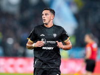 Gabriele Zappa of Cagliari Calcio looks on during the Serie A Enilive match between SS Lazio and Cagliari Calcio at Stadio Olimpico on Novem...