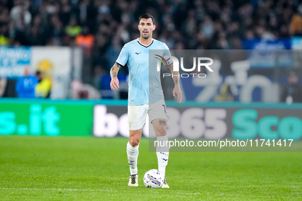 Alessio Romagnoli of SS Lazio during the Serie A Enilive match between SS Lazio and Cagliari Calcio at Stadio Olimpico on November 4, 2024 i...