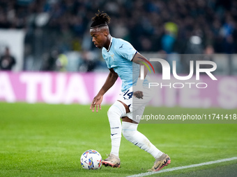 Tijjani Noslin of SS Lazio during the Serie A Enilive match between SS Lazio and Cagliari Calcio at Stadio Olimpico on November 4, 2024 in R...