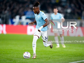 Tijjani Noslin of SS Lazio during the Serie A Enilive match between SS Lazio and Cagliari Calcio at Stadio Olimpico on November 4, 2024 in R...