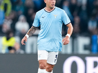 Luca Pellegrini of SS Lazio during the Serie A Enilive match between SS Lazio and Cagliari Calcio at Stadio Olimpico on November 4, 2024 in...