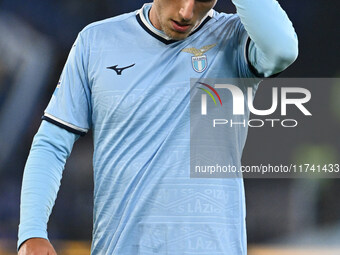 Gustav Isaksen of S.S. Lazio participates in the 11th day of the Serie A Championship between S.S. Lazio and Cagliari Calcio at the Olympic...