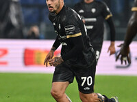 Gianluca Gaetano of Cagliari Calcio is in action during the 11th day of the Serie A Championship between S.S. Lazio and Cagliari Calcio at t...