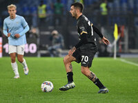 Gianluca Gaetano of Cagliari Calcio is in action during the 11th day of the Serie A Championship between S.S. Lazio and Cagliari Calcio at t...