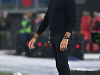 Marco Baroni coaches S.S. Lazio during the 11th day of the Serie A Championship between S.S. Lazio and Cagliari Calcio at the Olympic Stadiu...