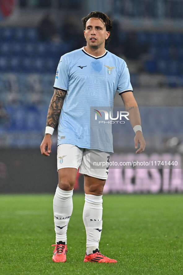 Luca Pellegrini of S.S. Lazio participates in the 11th day of the Serie A Championship between S.S. Lazio and Cagliari Calcio at the Olympic...