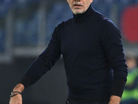 Marco Baroni coaches S.S. Lazio during the 11th day of the Serie A Championship between S.S. Lazio and Cagliari Calcio at the Olympic Stadiu...