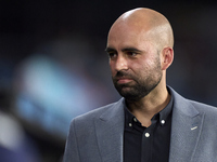 Claudio Giraldez, Head Coach of RC Celta de Vigo, looks on before the La Liga EA Sports match between RC Celta de Vigo and Getafe CF at Esta...