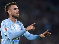 Oscar Mingueza of RC Celta de Vigo reacts during the La Liga EA Sports match between RC Celta de Vigo and Getafe CF at Estadio Abanca Balaid...