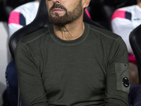 Pepe Bordalas, Head Coach of Getafe CF, looks on prior to the La Liga EA Sports match between RC Celta de Vigo and Getafe CF at Estadio Aban...