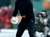 Marco Baroni head coach of SS Lazio looks on during the Serie A Enilive match between SS Lazio and Cagliari Calcio at Stadio Olimpico on Nov...