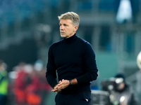 Marco Baroni head coach of SS Lazio looks on during the Serie A Enilive match between SS Lazio and Cagliari Calcio at Stadio Olimpico on Nov...