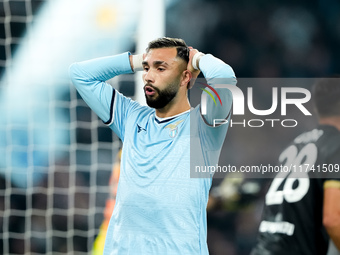 Taty Castellanos of SS Lazio looks dejected during the Serie A Enilive match between SS Lazio and Cagliari Calcio at Stadio Olimpico on Nove...