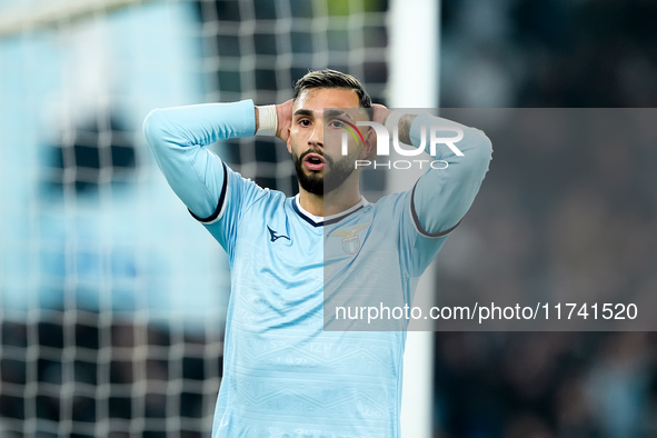 Taty Castellanos of SS Lazio looks dejected during the Serie A Enilive match between SS Lazio and Cagliari Calcio at Stadio Olimpico on Nove...