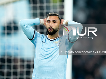 Taty Castellanos of SS Lazio looks dejected during the Serie A Enilive match between SS Lazio and Cagliari Calcio at Stadio Olimpico on Nove...