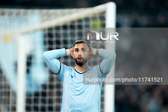 Taty Castellanos of SS Lazio looks dejected during the Serie A Enilive match between SS Lazio and Cagliari Calcio at Stadio Olimpico on Nove...