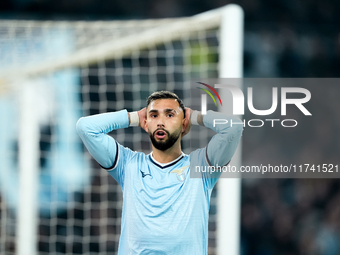 Taty Castellanos of SS Lazio looks dejected during the Serie A Enilive match between SS Lazio and Cagliari Calcio at Stadio Olimpico on Nove...