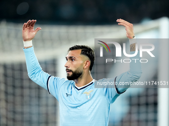 Taty Castellanos of SS Lazio reacts during the Serie A Enilive match between SS Lazio and Cagliari Calcio at Stadio Olimpico on November 4,...