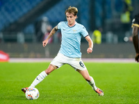 Nicolo' Rovella of SS Lazio during the Serie A Enilive match between SS Lazio and Cagliari Calcio at Stadio Olimpico on November 4, 2024 in...