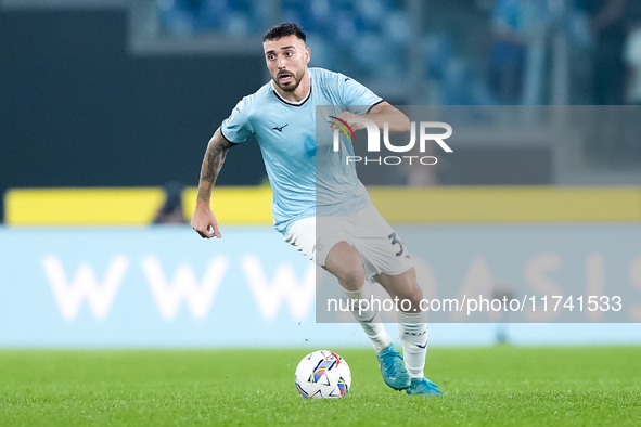 Mario Gila of SS Lazio during the Serie A Enilive match between SS Lazio and Cagliari Calcio at Stadio Olimpico on November 4, 2024 in Rome,...