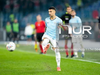 Mattia Zaccagni of SS Lazio during the Serie A Enilive match between SS Lazio and Cagliari Calcio at Stadio Olimpico on November 4, 2024 in...