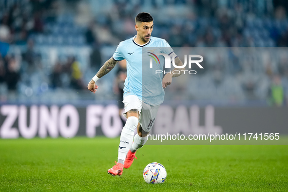 Mattia Zaccagni of SS Lazio during the Serie A Enilive match between SS Lazio and Cagliari Calcio at Stadio Olimpico on November 4, 2024 in...