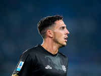 Gabriele Zappa of Cagliari Calcio looks on during the Serie A Enilive match between SS Lazio and Cagliari Calcio at Stadio Olimpico on Novem...