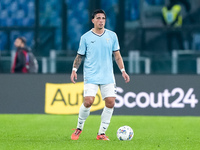 Luca Pellegrini of SS Lazio during the Serie A Enilive match between SS Lazio and Cagliari Calcio at Stadio Olimpico on November 4, 2024 in...