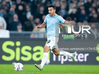 Pedro of SS Lazio during the Serie A Enilive match between SS Lazio and Cagliari Calcio at Stadio Olimpico on November 4, 2024 in Rome, Ital...