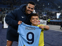 Pedro of S.S. Lazio participates in the 11th day of the Serie A Championship between S.S. Lazio and Cagliari Calcio at the Olympic Stadium i...