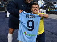 Pedro of S.S. Lazio participates in the 11th day of the Serie A Championship between S.S. Lazio and Cagliari Calcio at the Olympic Stadium i...