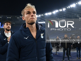 Gustav Isaksen of S.S. Lazio participates in the 11th day of the Serie A Championship between S.S. Lazio and Cagliari Calcio at the Olympic...