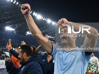 Adam Marusic of S.S. Lazio participates in the 11th day of the Serie A Championship between S.S. Lazio and Cagliari Calcio at the Olympic St...