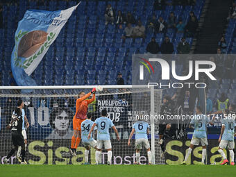 Ivan Provedel of S.S. Lazio is in action during the 11th day of the Serie A Championship between S.S. Lazio and Cagliari Calcio at the Olymp...