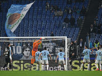 Ivan Provedel of S.S. Lazio is in action during the 11th day of the Serie A Championship between S.S. Lazio and Cagliari Calcio at the Olymp...