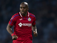 Allan Nyom of Getafe CF looks on during the La Liga EA Sports match between RC Celta de Vigo and Getafe CF at Estadio Abanca Balaidos in Vig...