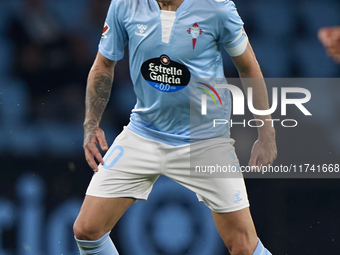 Iago Aspas of RC Celta de Vigo is in action during the La Liga EA Sports match between RC Celta de Vigo and Getafe CF at Estadio Abanca Bala...