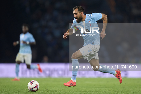 Borja Iglesias of RC Celta de Vigo is in action during the La Liga EA Sports match between RC Celta de Vigo and Getafe CF at Estadio Abanca...