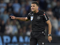 Referee Jesus Gil Manzano reacts during the La Liga EA Sports match between RC Celta de Vigo and Getafe CF at Estadio Abanca Balaidos in Vig...