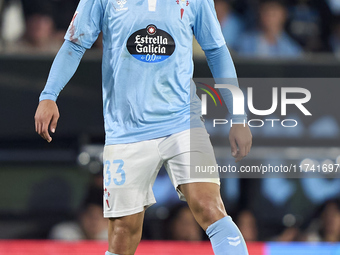 Hugo Sotelo of RC Celta de Vigo is in action during the La Liga EA Sports match between RC Celta de Vigo and Getafe CF at Estadio Abanca Bal...