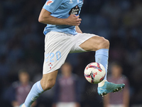 Marcos Alonso of RC Celta de Vigo controls the ball during the La Liga EA Sports match between RC Celta de Vigo and Getafe CF at Estadio Aba...