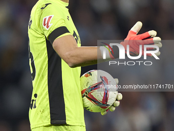 David Soria of Getafe CF reacts during the La Liga EA Sports match between RC Celta de Vigo and Getafe CF at Estadio Abanca Balaidos in Vigo...