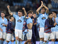 Players of Getafe CF celebrate victory after the La Liga EA Sports match between RC Celta de Vigo and Getafe CF at Estadio Abanca Balaidos i...