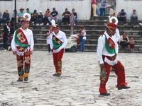 The Voladores of Cuetzalan perform a pre-Hispanic ritual ceremony that involves tying their feet with ropes and launching themselves into th...