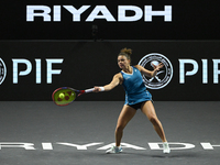 RIYADH, SAUDI ARABIA - NOVEMBER 04: Jasmine Paolini of Italy during her match against Aryna Sabalenka of Belarus  on day 3 of the 2024 WTA F...