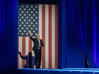 Minnesota Governor and Democratic VP candidate Tim Walz speaks at a campaign event in Milwaukee, Wisconsin, on november 04, 2024. (