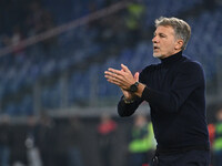 Marco Baroni coaches S.S. Lazio during the 11th day of the Serie A Championship between S.S. Lazio and Cagliari Calcio at the Olympic Stadiu...